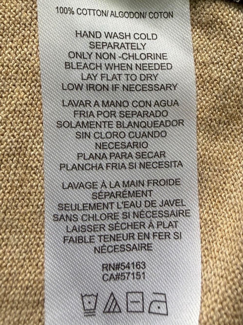 CALVIN KLEIN | V-Neck Oversized Tan Long Sleeve Sweater Sz M - Picture 5 of 5